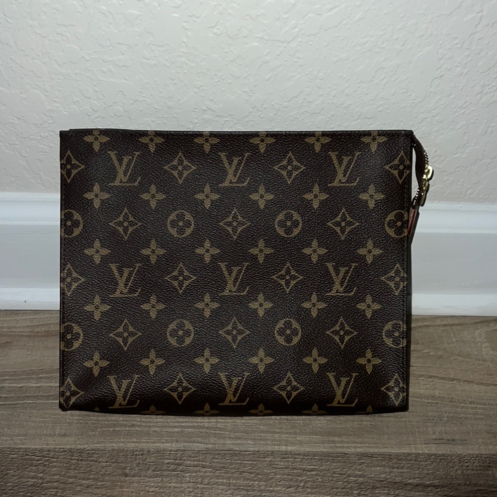 💯 AUTH LV LOUIS VUITTON LARGE POUCH LIKE NEW